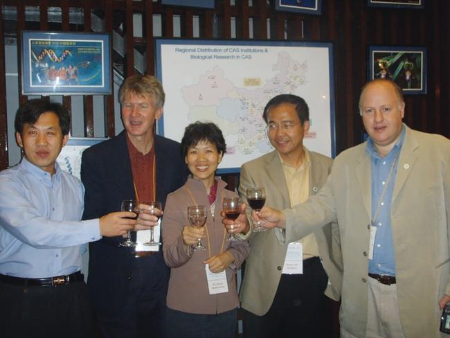 EcoHealth resident Peter Daszak with the lab’s Shi Zhengli circa 2005, around the time they published "Bats are Natural Reservoirs of SARS-like Coronaviruses" in Science.