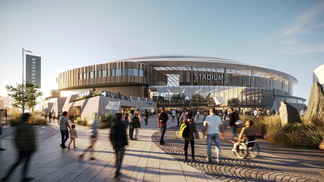 Macquarie Point Multipurpose stadium south east gate. Picture: Mac Point Development Corporation