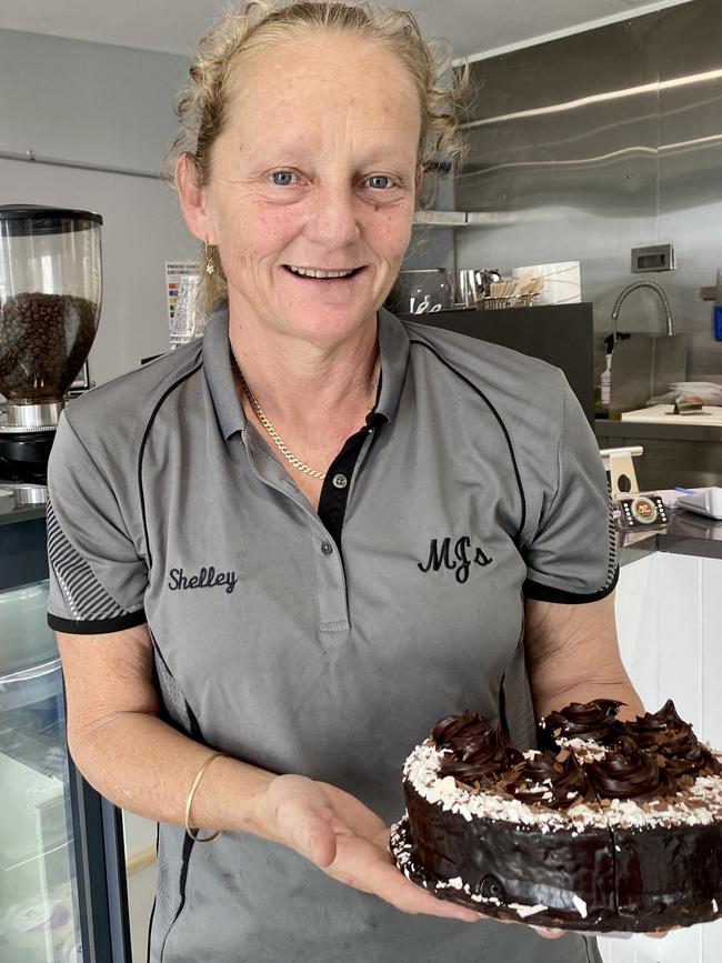 Shelley Julius at her new business, MJ's Cafe and Takeaway in Beerwah.