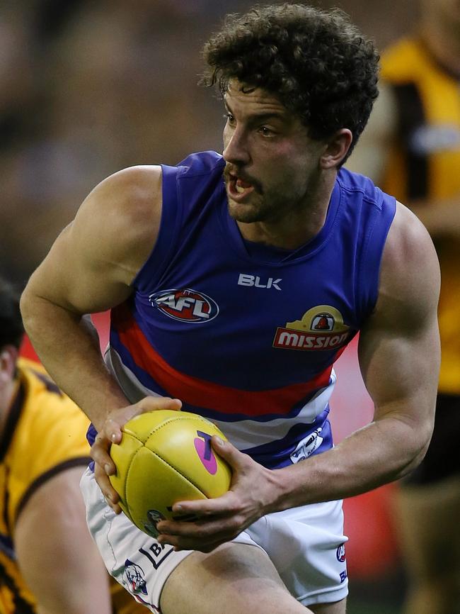 Tom Liberatore showed no ill-effects of his ankle injury. Picture: Wayne Ludbey