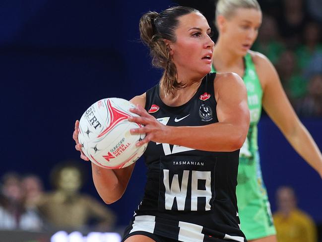 Kelsey Browne had a quiet day for the Magpies. Picture: James Worsfold/Getty Images