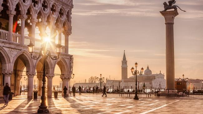 The Doge’s Palace and St Mark’s Square in Venice.