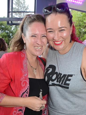 Rachael Cannard  Zoe Aukeela at the Bleach Festival launch at the Arts Centre Gold Coast, Bundall. Picture: Regina King