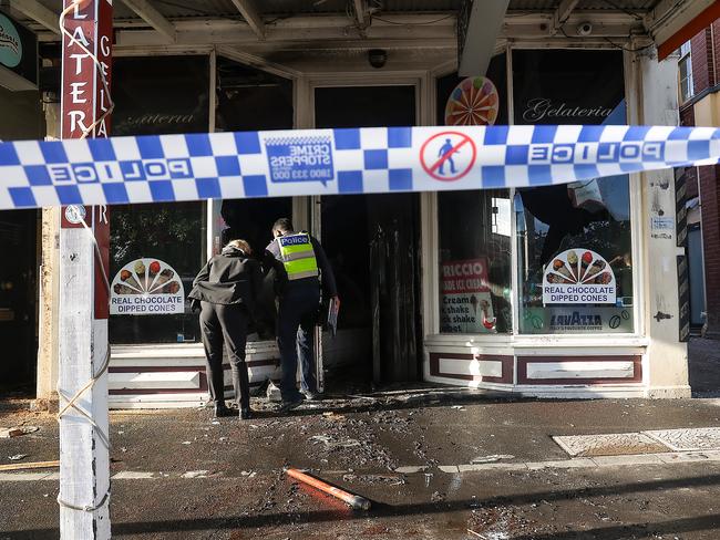 The fire at Capriccio is not believed to be connected to two other fires at a different ice creamery on Nelson Place. Picture: Ian Currie