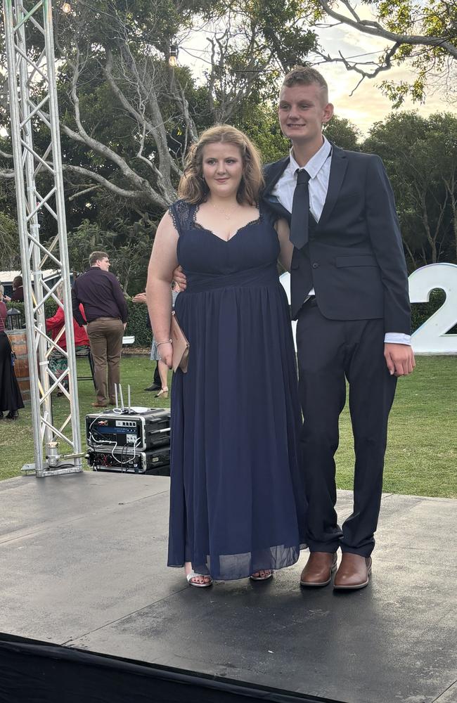 The students of Hervey Bay State High School celebrating their formal.