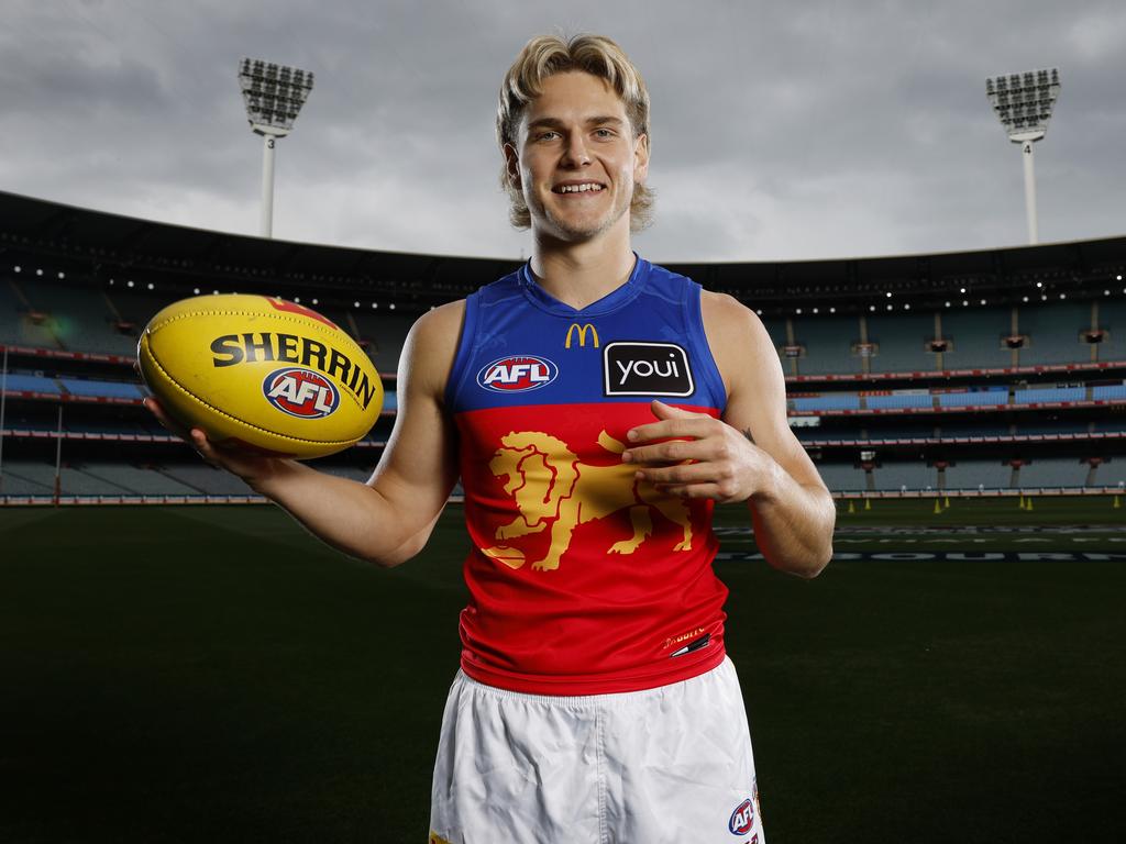 NCA. MELBOURNE, AUSTRALIA. September 20 , 2024. Brisbanes Will Ashcroft poses for a portrait at the MCG before tomorrows preliminary final again st Geelong. . Pic:Michael Klein