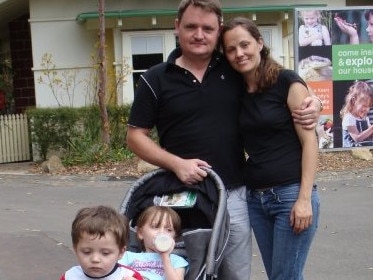 Fernando Manrique and Maria Lutz with their two children.