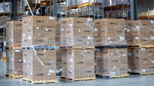 RATs at a Melbourne warehouse. Picture: Victorian Department of Health