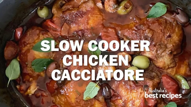 Slow cooker chicken cacciatore