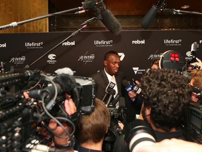 Bing at the centre of a media scrum is simply a way of life for Bolt.