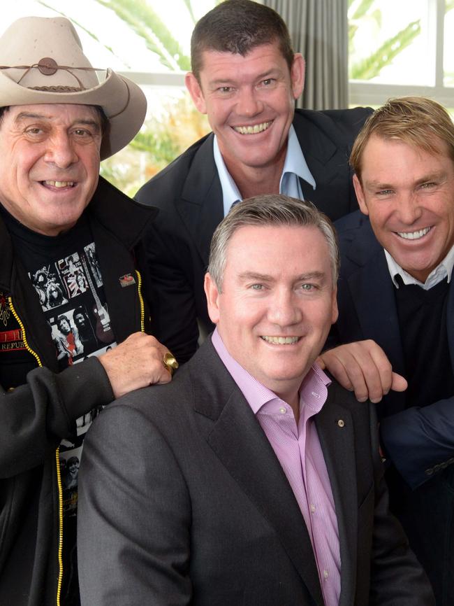 Molly Meldrum, James Packer, Shane Warne and Eddie McGuire.