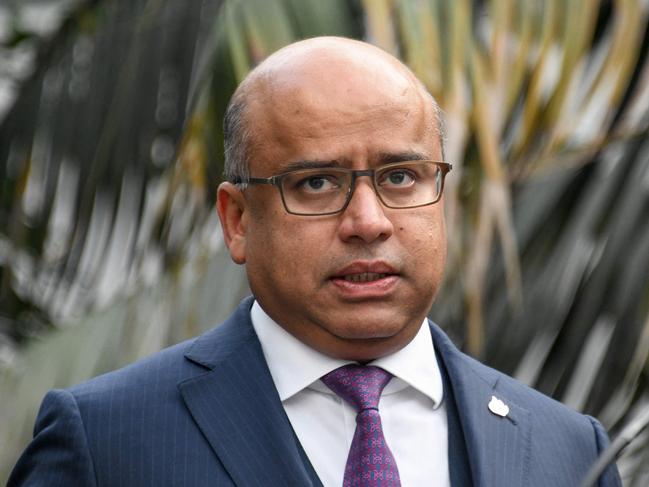 (FILES) In this file photo taken on January 24, 2019 Sanjeev Gupta, the head of English steel and metals company Liberty House, looks on during the inauguration ceremony of the Liberty Aluminium Dunkerque's plant in Dunkirk on January 24, 2019, after the company's takeover by Liberty House. - British-based steelmaker Liberty Steel on May 24, 2021 launched a major restructuring to sell part of its UK assets after the collapse of financier Greensill. (Photo by DENIS CHARLET / AFP)