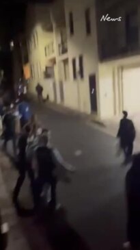 Police clash with wild partygoers in Sydney alley