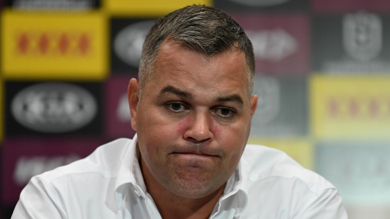Broncos coach Anthony Seibold is under pressure. (AAP Image/Dan Peled)
