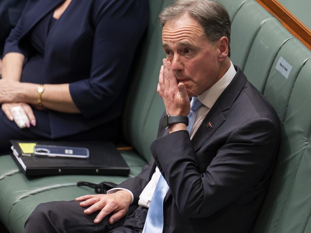 Health Minister Greg Hunt revealed he wanted to spend time with his family. Picture: NCA NewsWire / Martin Ollman