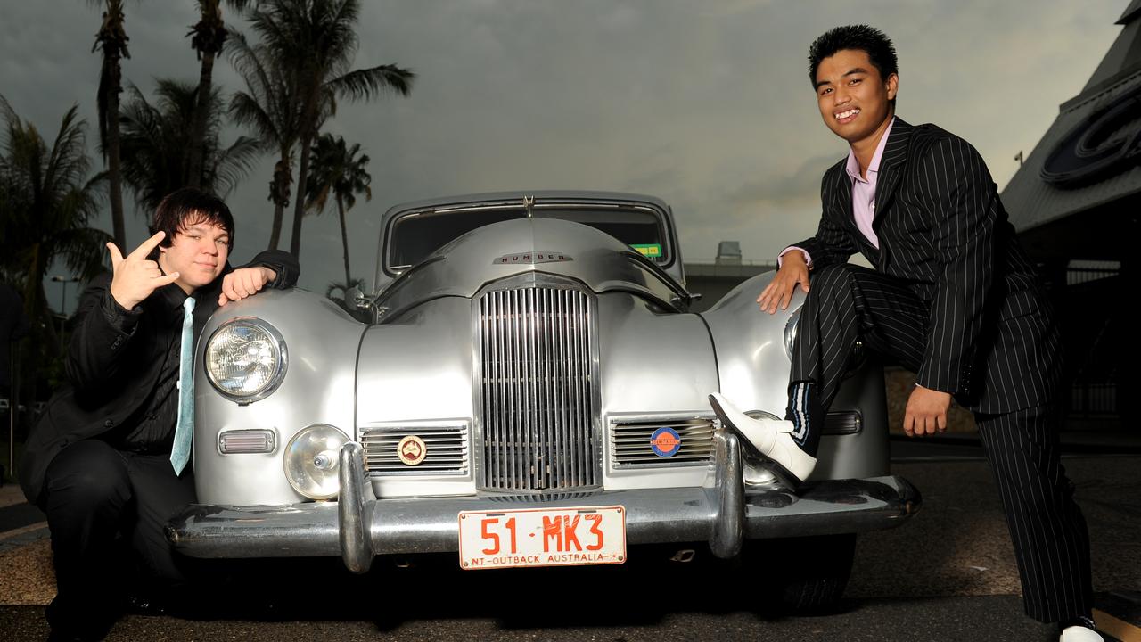 Bradlee Richardson and Anjelo De Guzman at the Palmerston High School 2010 formal at SkyCity Casino.