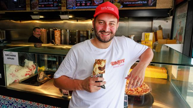 TikTok star, Oktay Sahin, at Johnny's kebab shop, Liverpool. Picture: Justin Lloyd