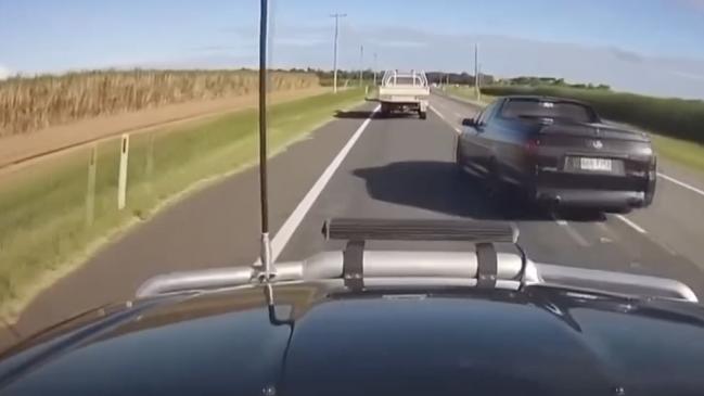 A black ute was allegedly seen speeding and dangerously overtaking over vehicles before causing a fatal crash on Hay Point Rd, Alligator Creek, that claimed the life of Ooralea father Nick Evangelista, 53, who had been driving home from work in his silver Kia. Images: 7News Mackay