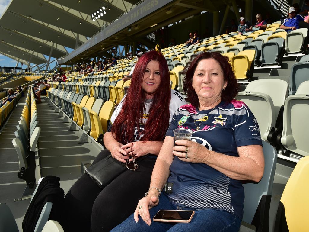 North Queensland Cowboys against Newcastle Knights at Queensland Country Bank Stadium. Nikki Hardy and Lorraine Rogers. Picture: Evan Morgan