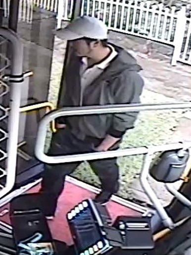 The man boarded a bus at the corner of Raleigh St and Pascoe Vale Rd in Essendon about 8.25am.