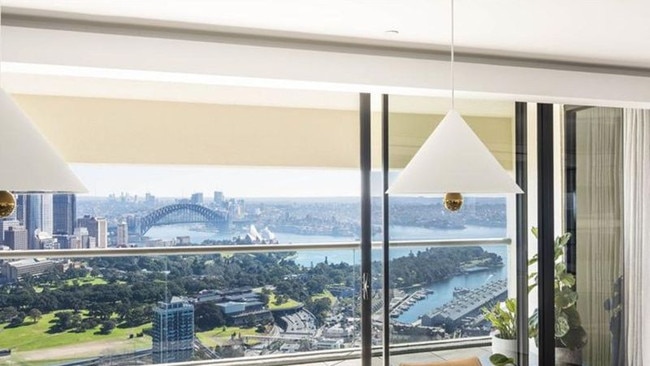 #4 Best View: Horizon Apartments, Darlinghurst. The vista from the level-40 penthouse owned by Francesca Packer-Barham. Picture: Supplied