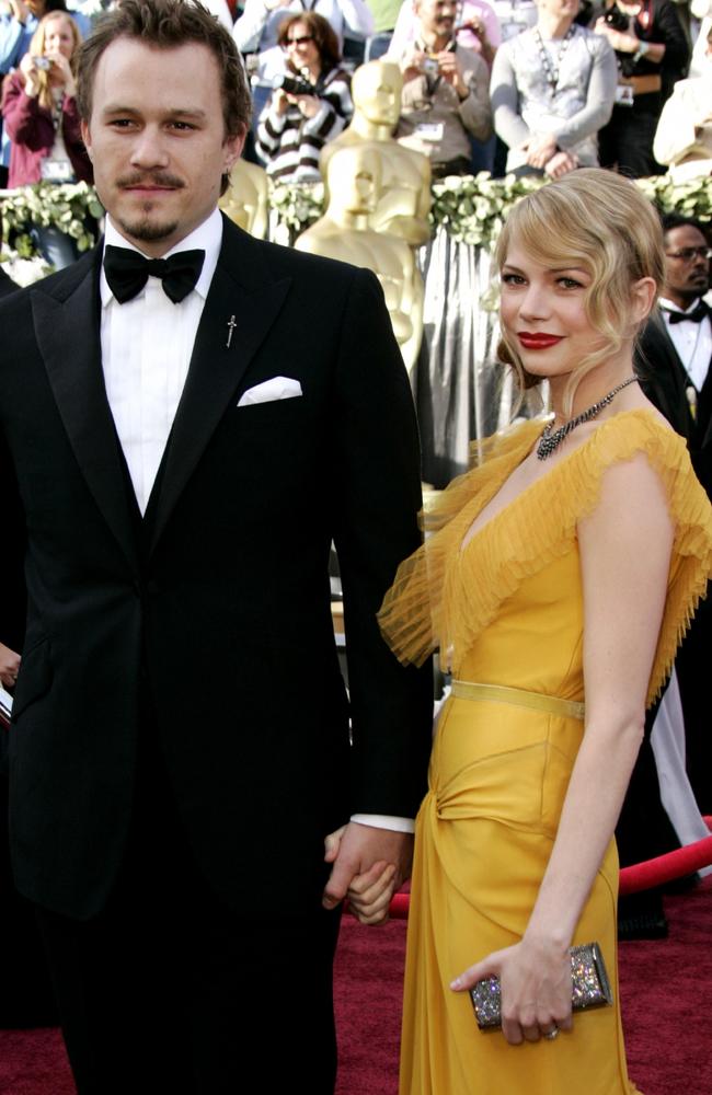 Ledger and Williams at the 2006 Oscars. Picture: AP