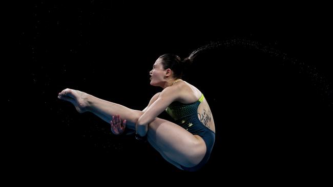 Melissa Wu qualified for the semi-final after finishing fourth in yesterday’s preliminary round with a score of 351.2. Picture: Al Bello/Getty Images