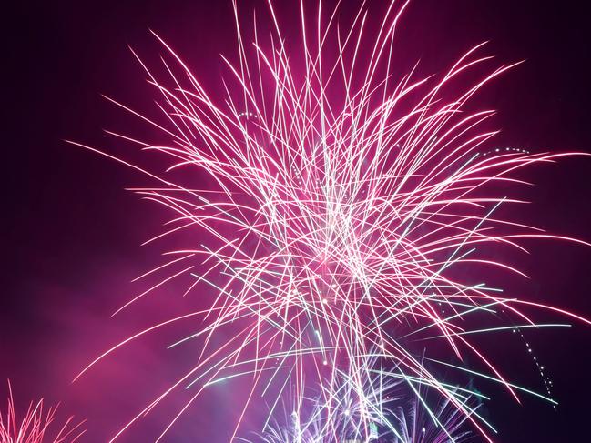 Fireworks go off as part of RiverFire, South Bank, on Saturday 31st August - Photo Steve Pohlner