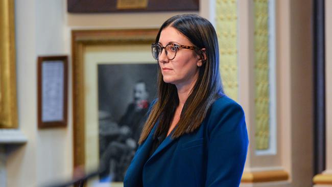 Deputy Lord Mayor Mary Couros during an Adelaide City Council meeting at Adelaide Town Hall. Picture: Brenton Edwards