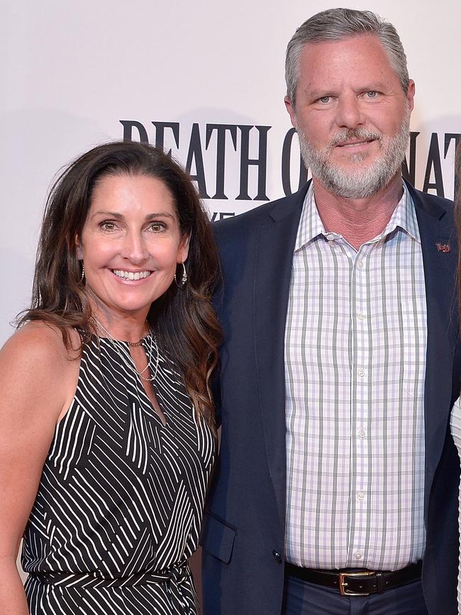 Jerry Falwell Jr with his wife Becki Falwell. Picture: Getty Images