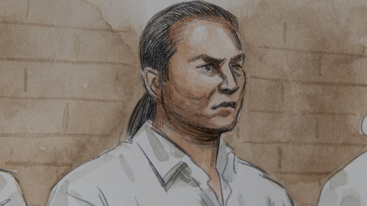 An artist's impression of Ben Cousins in court on Wednesday. Picture: Supplied via NCA NewsWire