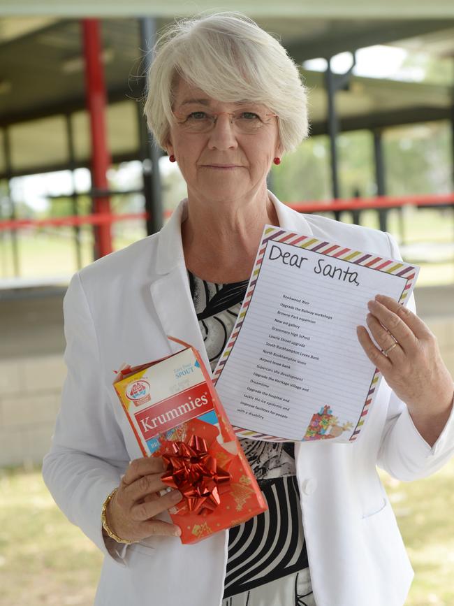 Margaret Strelow was known to bring breadcrumbs as a prop that the government only gave the Rockhampton region ‘breadcrumbs’ for funding compared to other regions