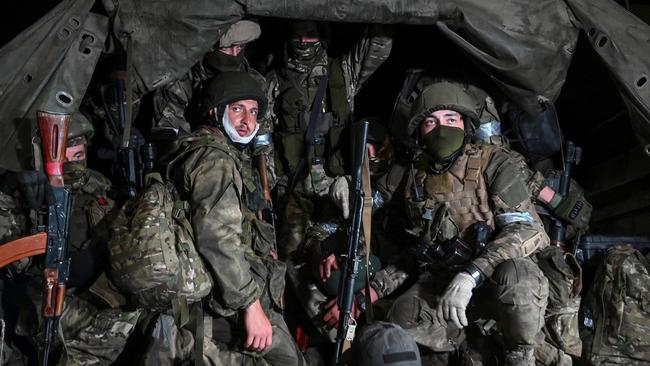 Fighters of Wagner private mercenary group. Picture: REUTERS/Stringer