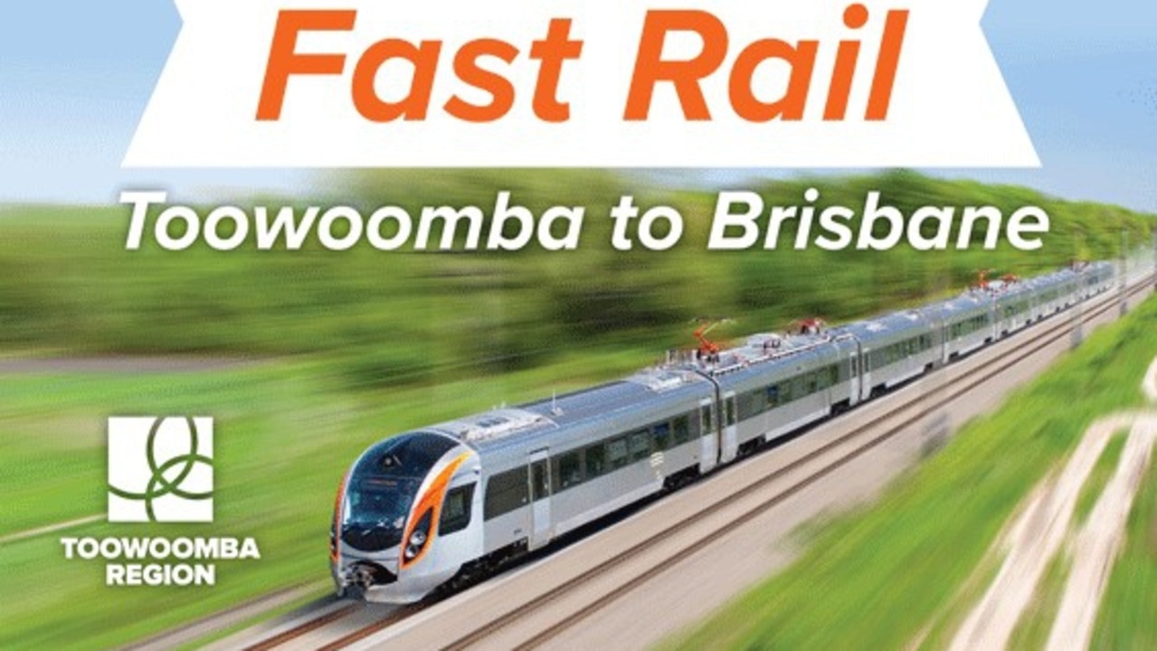 It’s time we took down the fast rail signs at the top of the Toowoomba Range.