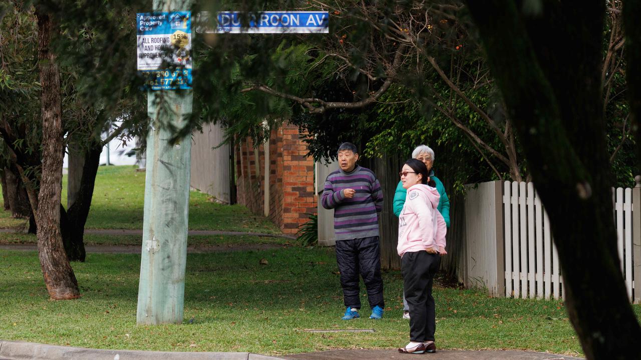 Police established a crime scene at the home. Picture: NewsWire / Max Mason-Hubers