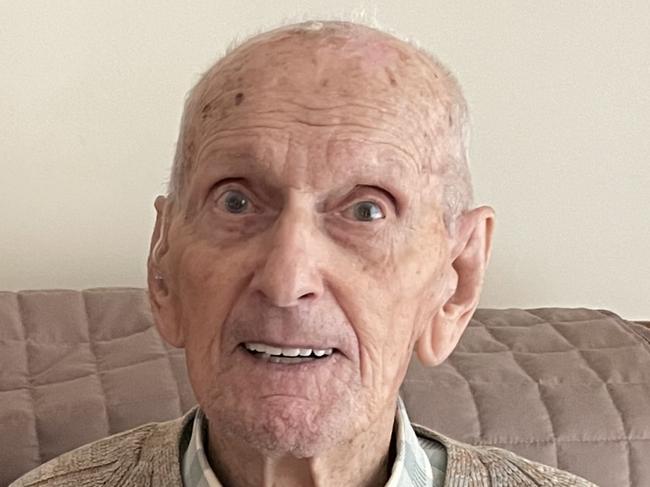 Polish immigrant Jozef Pilarski who lives in New Lambton turns 102 on 26th April, 2025, and was a WW2 survivor, with his son Kas Pilarski (left) Supplied.