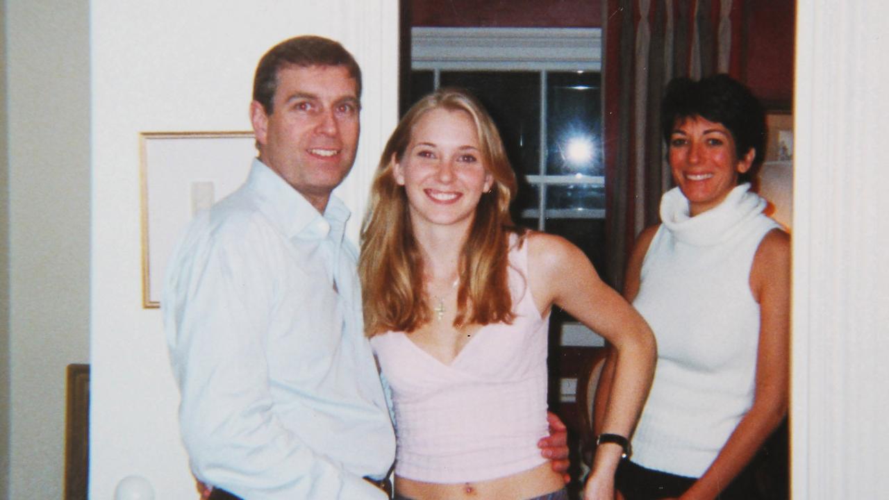 Prince Andrew and Virginia Roberts at Ghislaine Maxwell's townhouse in London, Britain on March 13, 2001. Picture: Florida Southern District Court/Supplied