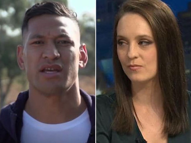 Sally Rugg has attacked Israel Folau's stance on gays on Q&A