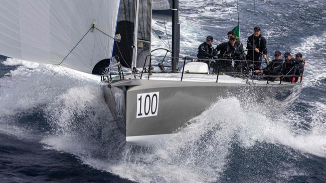 Caro racing south during the 2022 Sydney to Hobart yacht race is one of the overall contenders again this year. Picture: Andrea Francolini/Rolex/AFP