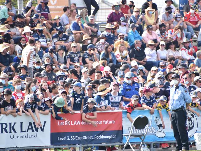 The crowd in Rockhampton at the weekend game between the Cowboys and the Dragons.