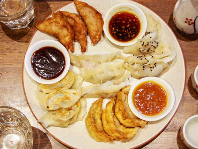 A dumpling platter at Little Momo. Picture: Supplied