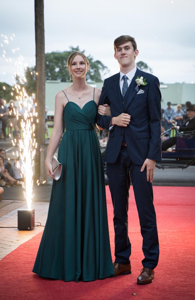 Lien Dekeyser and Reuben King arrive at Toowoomba Anglican School class of 2024 school formal. Friday, November 15, 2024. Picture: Christine Schindler