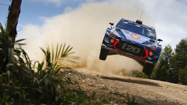 Thierry Neuville topped the Shakedown on his final run. Pic: Hyundai.