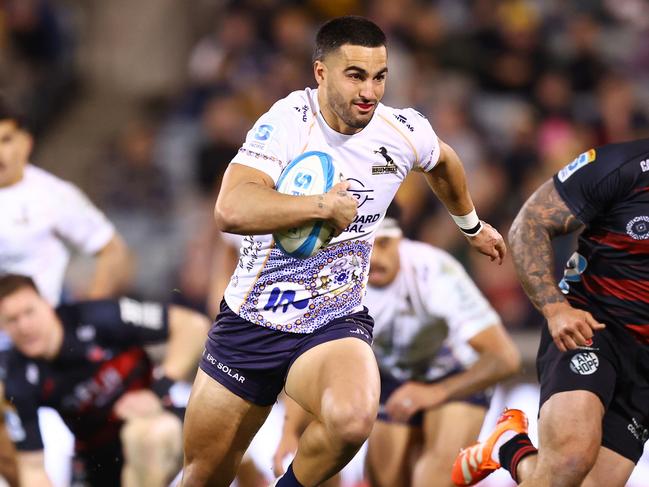 Tom Wright in action for the Brumbies.