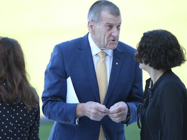 Former Premier Jeff Kennett. Frank Costa State Memorial Service at GMHBA Stadium on Wednesday May 12. Picture: Alan Barber