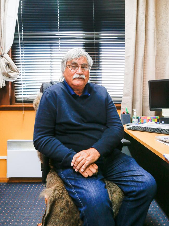 Tasmanian aboriginal elder and chair of the Aboriginal Elders Council in Launceston, Clyde Mansell. Picture: PATRICK GEE