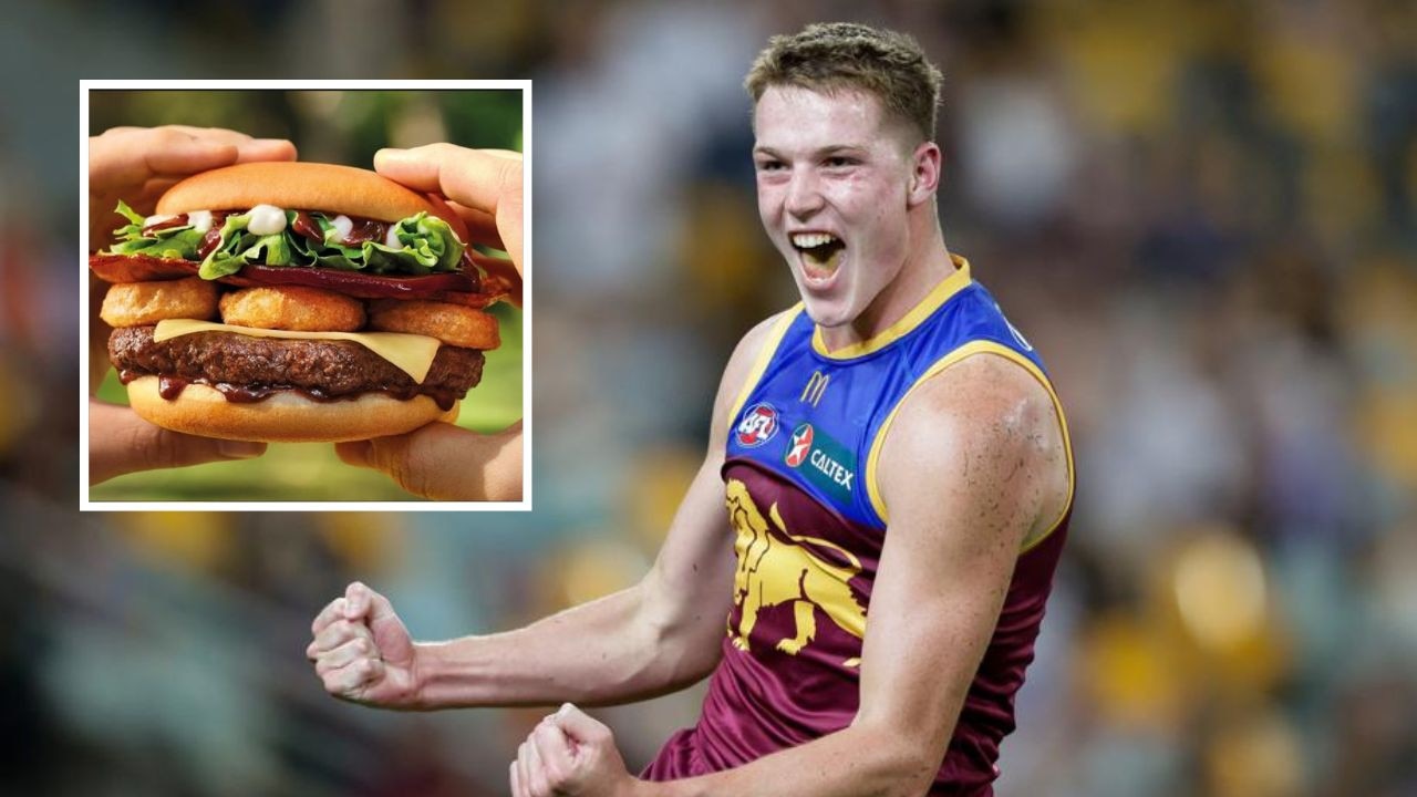 Logan Morris and some of his pre-game meal. Photos: Getty Images/Supplied