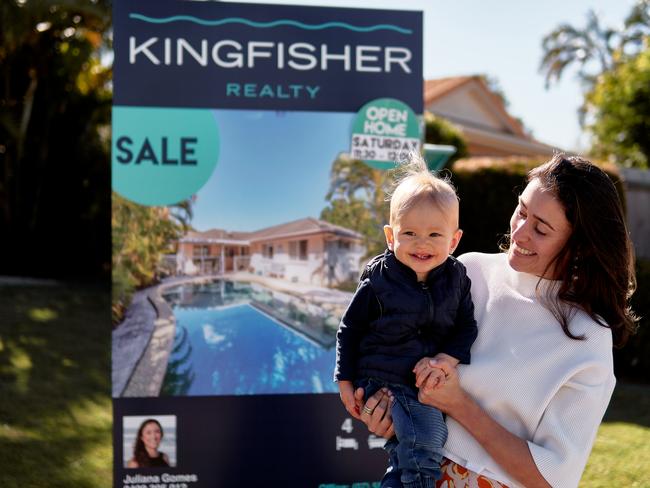 Juliana Gomes is a successful real estate agent on the Gold Coast, pictured with her son.