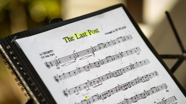 Musicians are being encouraged to play the Last Post from their driveways and verandas on ANZAC Day. Picture: Julian Andrews.