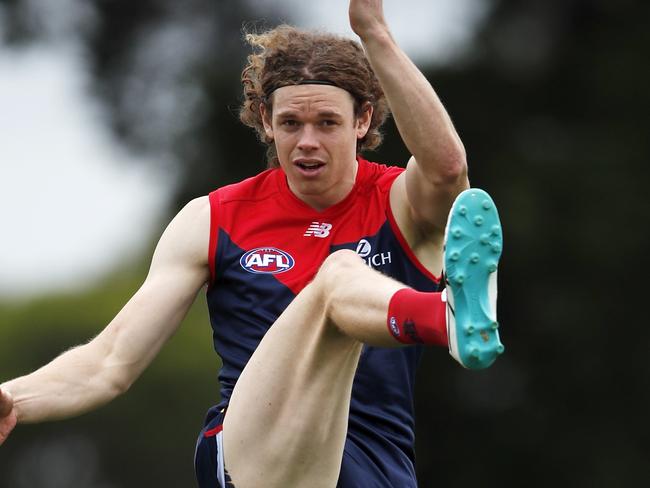 Ben Brown will make his debut for the Demons in Hobart against North Melbourne on Sunday – and his former teammates are lining up to shut him down. Picture: Dylan Burns/AFL Photos